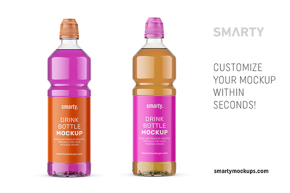 Plastic drink bottle mockup in Product Mockups - product preview 2