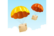 Colorful Parachute Background.