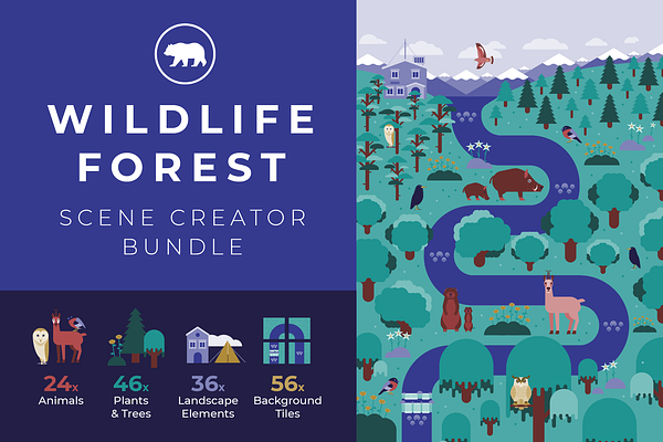 Forest Wildlife Scene Creator Pack