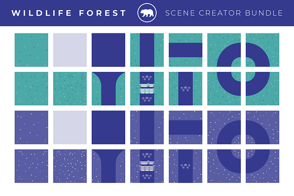 Forest Wildlife Scene Creator Pack in Illustrations - product preview 2