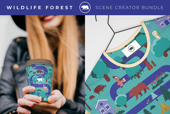 Forest Wildlife Scene Creator Pack in Illustrations - product preview 9