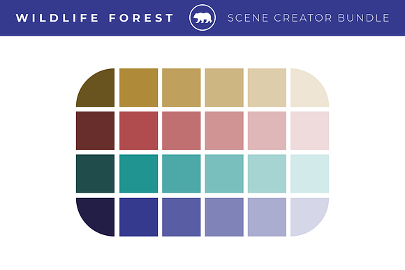 Forest Wildlife Scene Creator Pack in Illustrations - product preview 10
