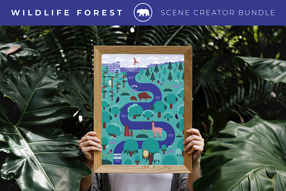Forest Wildlife Scene Creator Pack in Illustrations - product preview 11