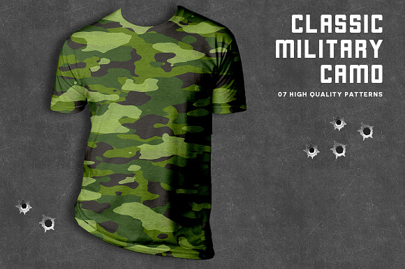 Classic Military Camo - Texturized in Patterns - product preview 7