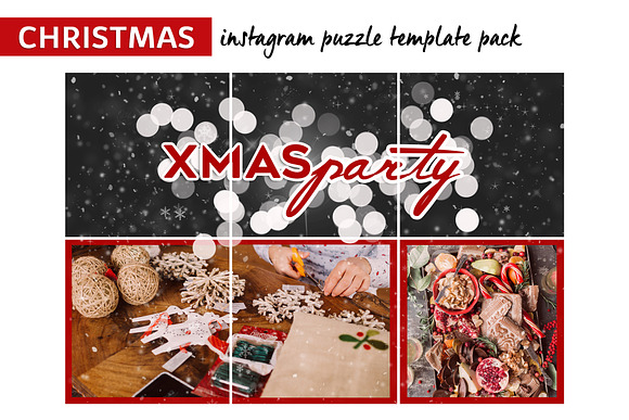 Christmas Instagram Puzzle Templates in Instagram Templates - product preview 1