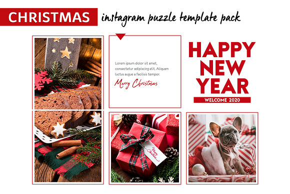Christmas Instagram Puzzle Templates in Instagram Templates - product preview 3