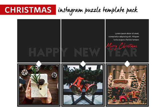 Christmas Instagram Puzzle Templates in Instagram Templates - product preview 1