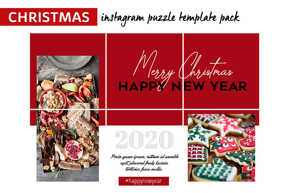 Christmas Instagram Puzzle Templates in Instagram Templates - product preview 3