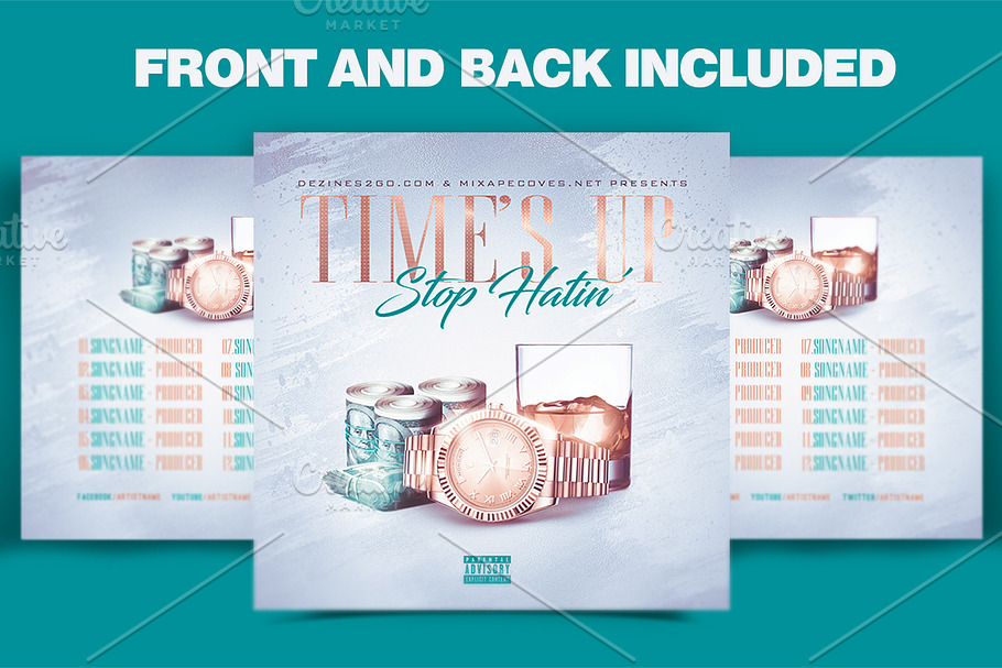Times up stop hating mixtape cover in Flyer Templates - product preview 8