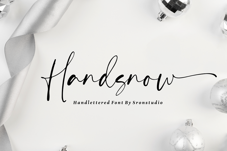 Handsnow - Handlettered Font in Script Fonts - product preview 8