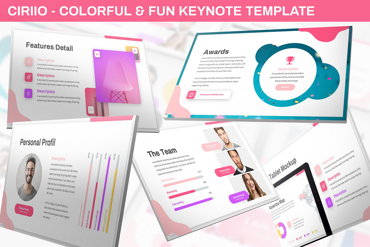 Ciriio - Colorful & Fun Keynote in Keynote Templates - product preview 8