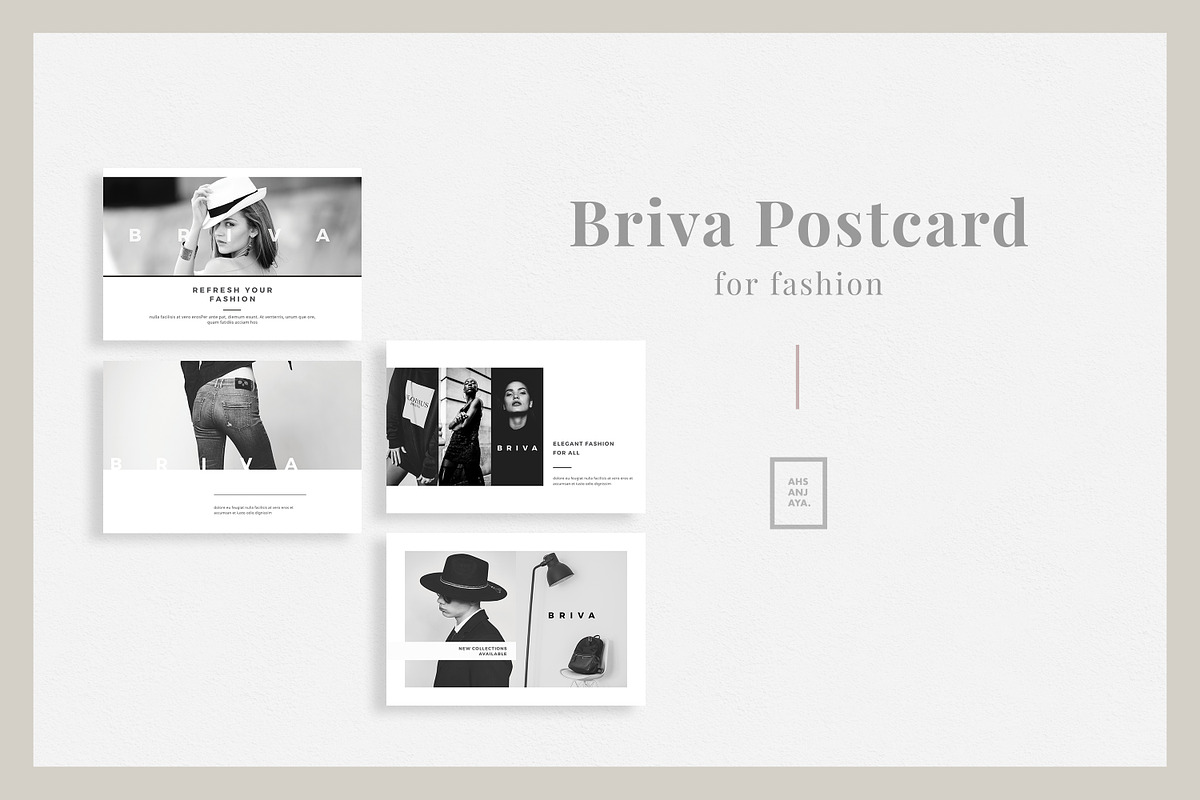 BRIVA - POSTCARD in Postcard Templates - product preview 8