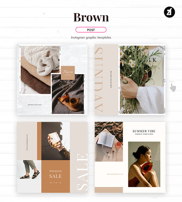 Brown social media graphic in Instagram Templates - product preview 1