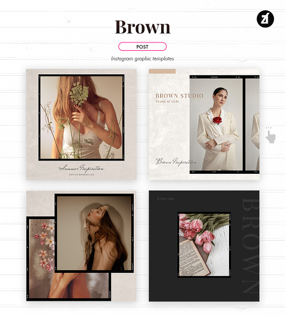 Brown social media graphic in Instagram Templates - product preview 2