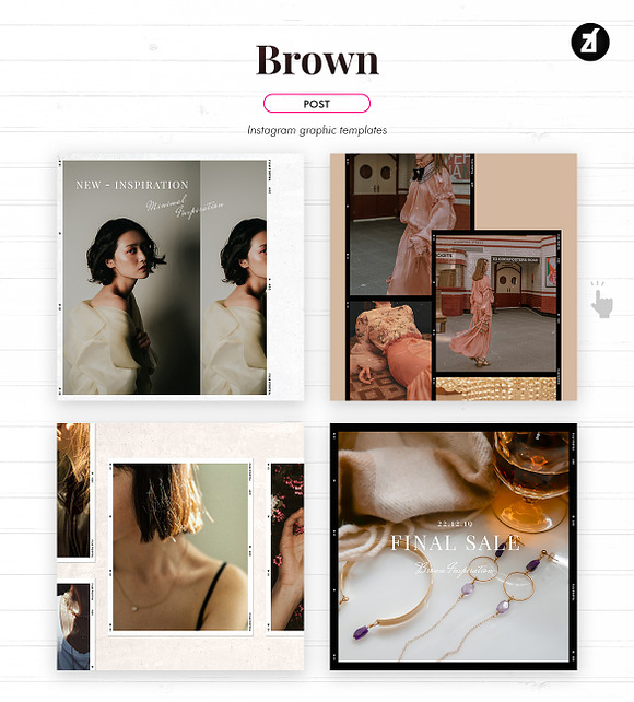 Brown social media graphic in Instagram Templates - product preview 3