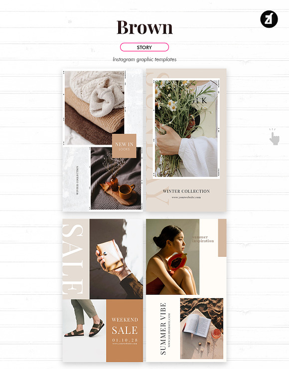 Brown social media graphic in Instagram Templates - product preview 4