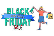 Black Friday Sale Shopper with