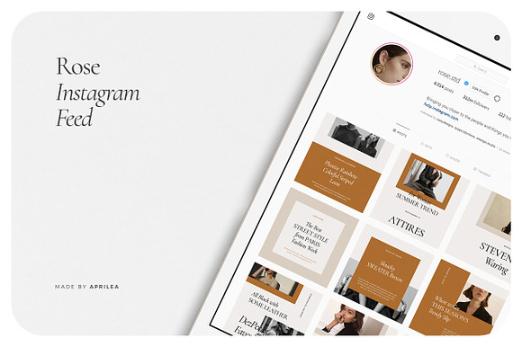 ROSE Instagram Feed in Instagram Templates - product preview 5