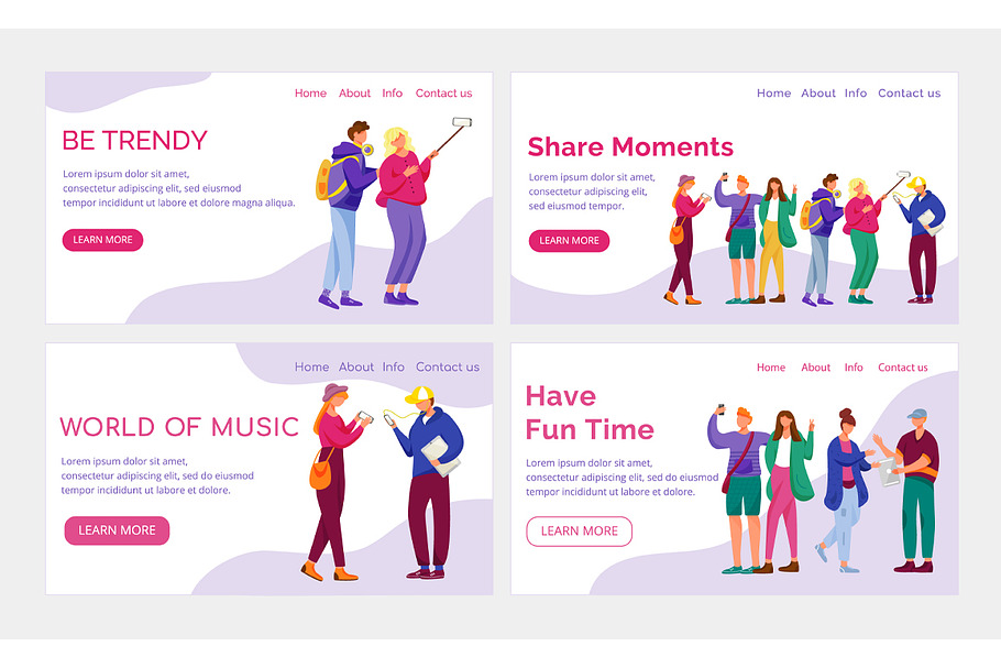 Teenager culture landing page