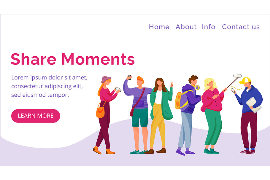 Share moments landing page in Landing Page Templates - product preview 8