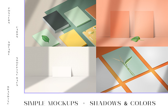 Simple editable mockups + shadows in Branding Mockups - product preview 14