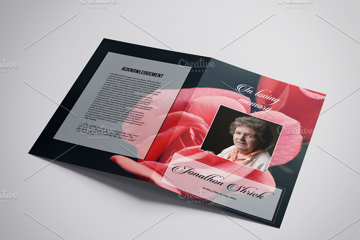 Funeral Program Template - V949 in Brochure Templates - product preview 8