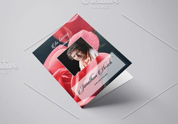 Funeral Program Template - V949 in Brochure Templates - product preview 1