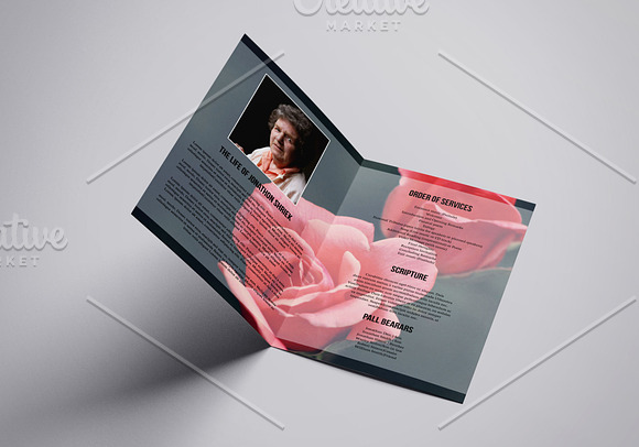 Funeral Program Template - V949 in Brochure Templates - product preview 2