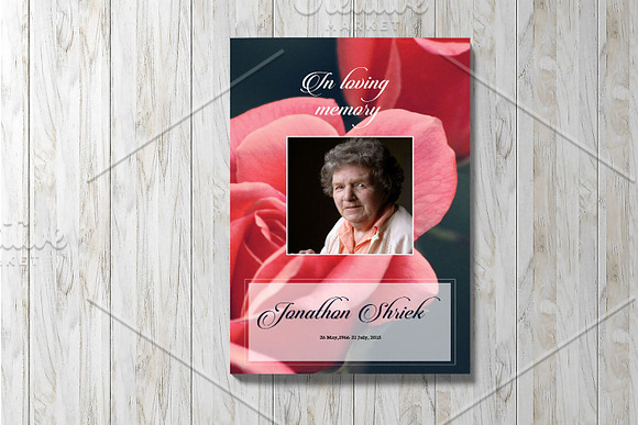 Funeral Program Template - V949 in Brochure Templates - product preview 3
