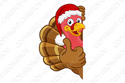 Turkey In Santa Hat Christmas