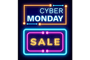 Cyber Monday Sale, Set of Neon