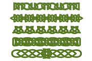 Green celtic ornaments