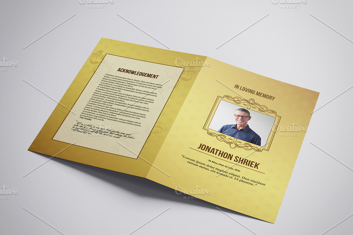Funeral Program Template - V950 in Brochure Templates - product preview 8