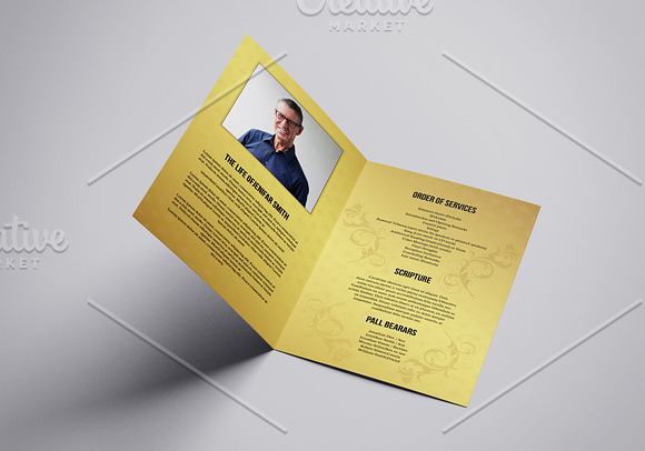Funeral Program Template - V950 in Brochure Templates - product preview 1