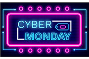 Glowing Poster Cyber Monday