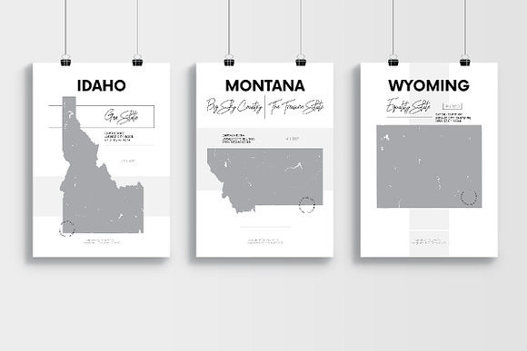 U.S. State Maps | Poster set 2 in Illustrations - product preview 7