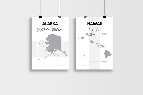 U.S. State Maps | Poster set 2 in Illustrations - product preview 9