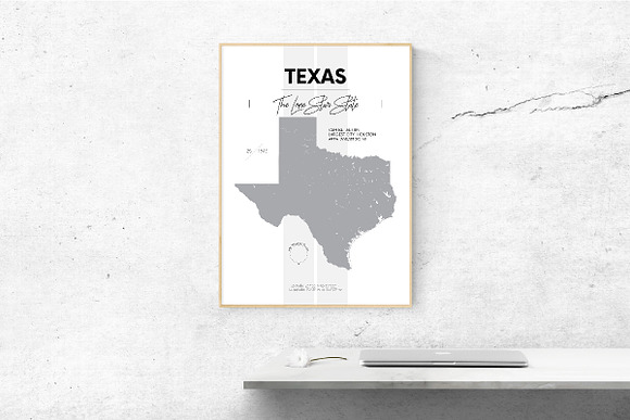 U.S. State Maps | Poster set 2 in Illustrations - product preview 11