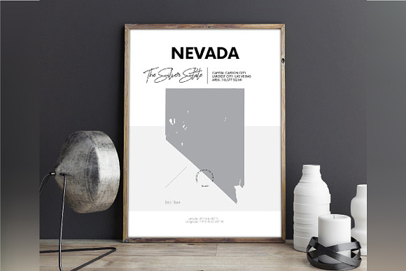 U.S. State Maps | Poster set 2 in Illustrations - product preview 12