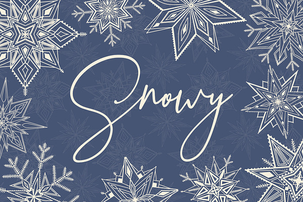 Snowy | 65 snowflakes illustrations