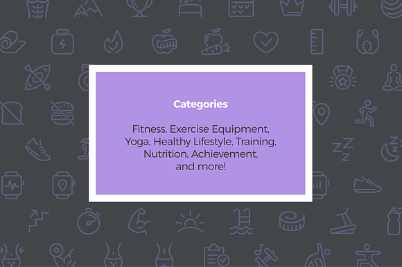 Fitness Line Icons in Simple Line Icons - product preview 2