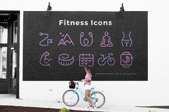Fitness Line Icons in Simple Line Icons - product preview 6