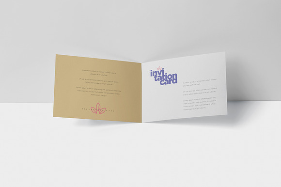 Invitation Card Mock-Up in Branding Mockups - product preview 3