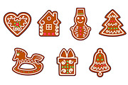 Gingerbread christmas objects