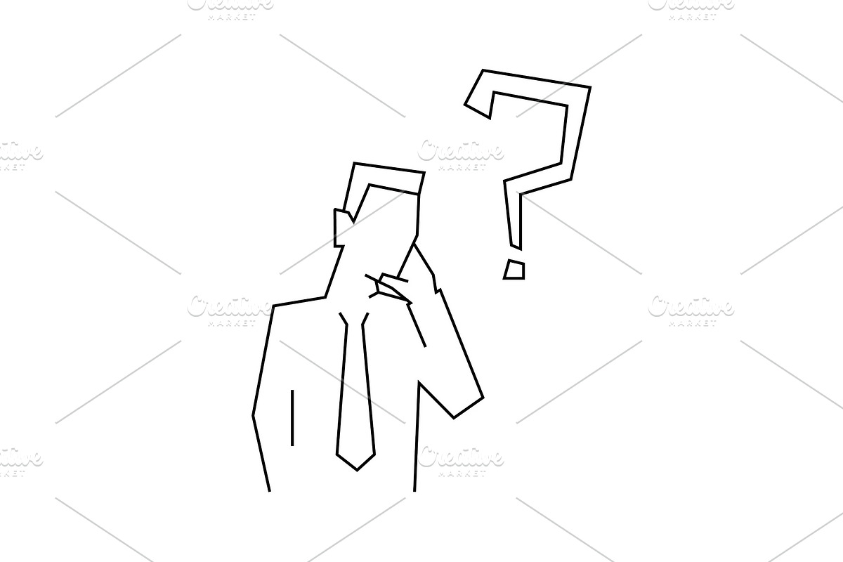 Thinking businessman in Illustrations - product preview 8