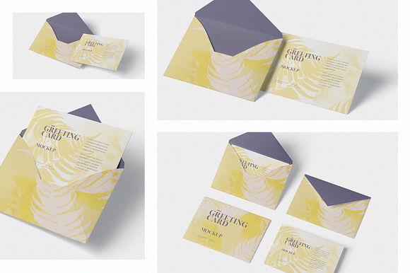 Greeting Card Mockup with Envelop in Branding Mockups - product preview 1