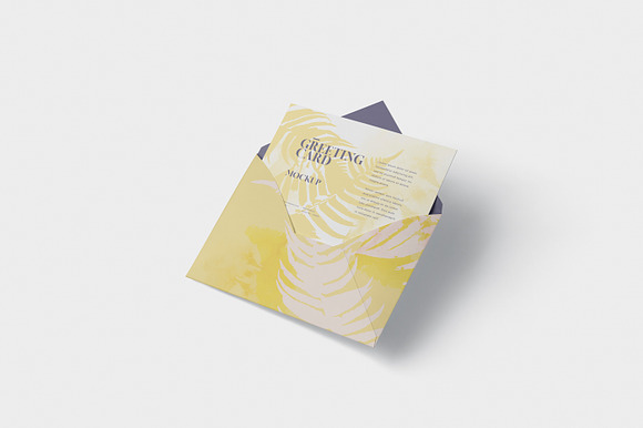 Greeting Card Mockup with Envelop in Branding Mockups - product preview 2
