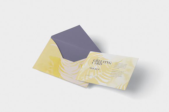 Greeting Card Mockup with Envelop in Branding Mockups - product preview 3