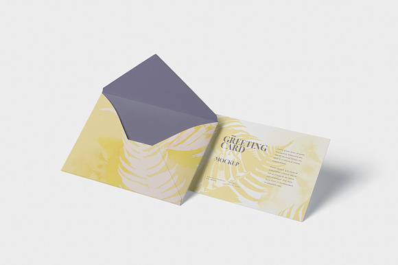 Greeting Card Mockup with Envelop in Branding Mockups - product preview 5
