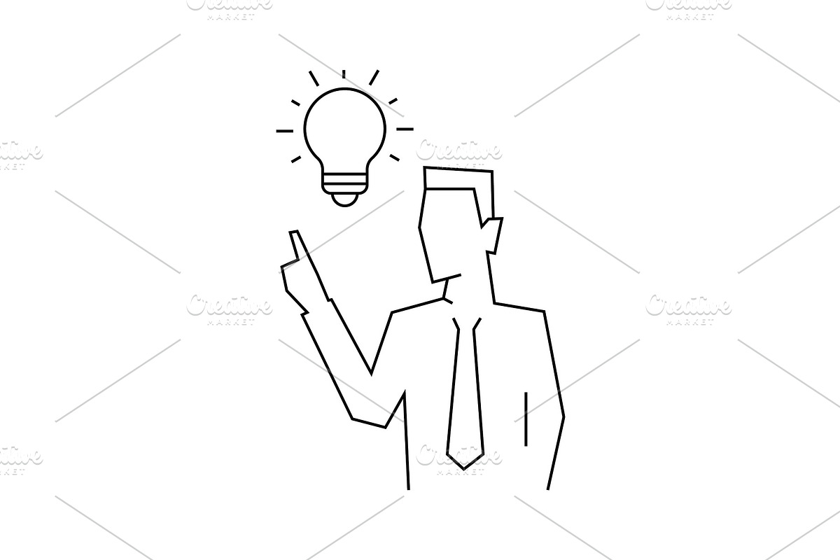 Idea came to the businessman in Illustrations - product preview 8
